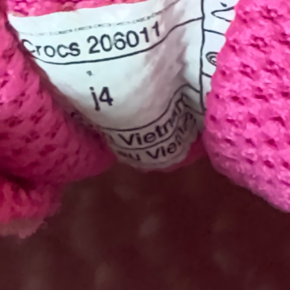 Crocs Shoes Kid's Size J4 Women’s Size 6 Literide Pacer Pink Sneaker Lightweight - Picture 5 of 9
